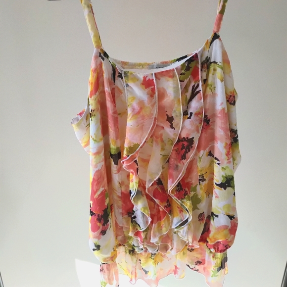 Ricki's Floral Gauze Bubble Cami Sz 18 - Picture 5 of 9
